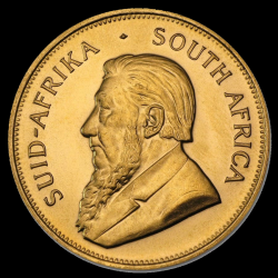 South African Krugerrand 1 toz RANDOM YEAR BU gouden munt achterkant